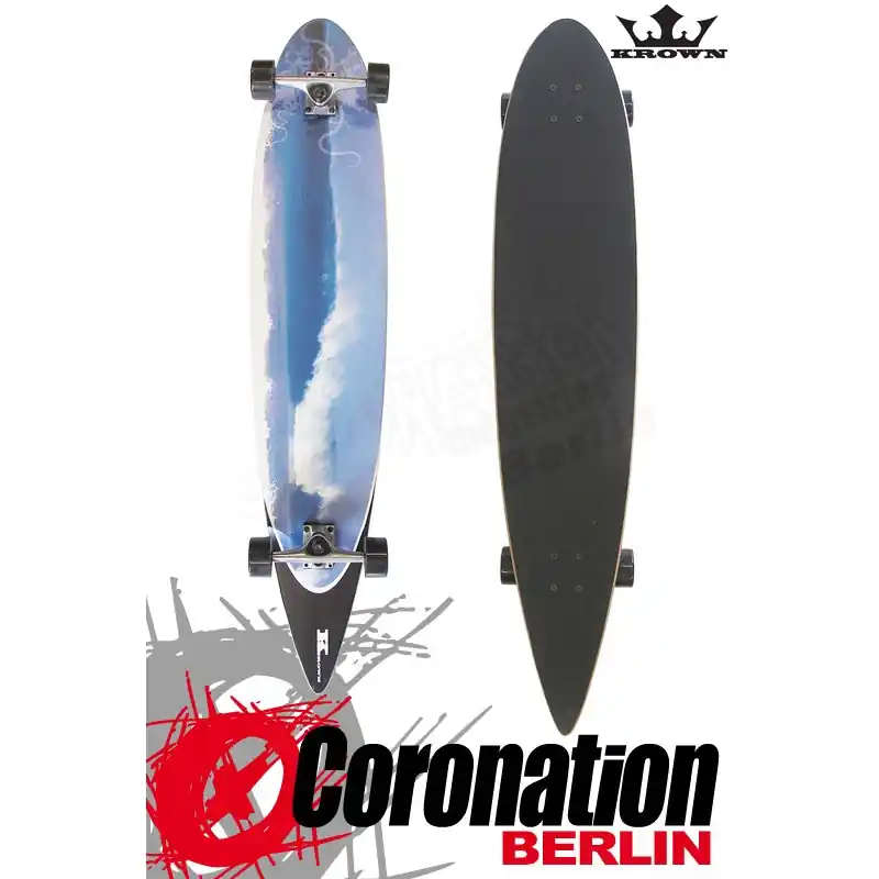 Schneller Versand Krown Longboard Komplett Wave City Pintail Cruiser 43"