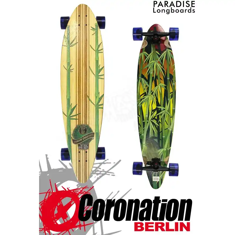 Geprüft Paradise Longboard Rasta Bamboo Pintail 41 Cruiser Komplettboard