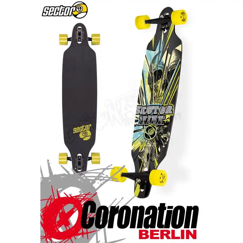 Begrenztes Angebot Sector 9 Platinum Fractured Longboard Cruising Carving
