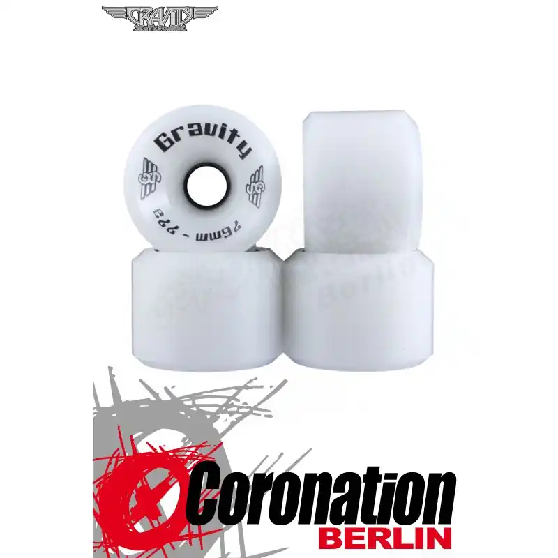 Gravity Rollen High Grade 76mm 77a Wheels - Weiß Knallerangebot