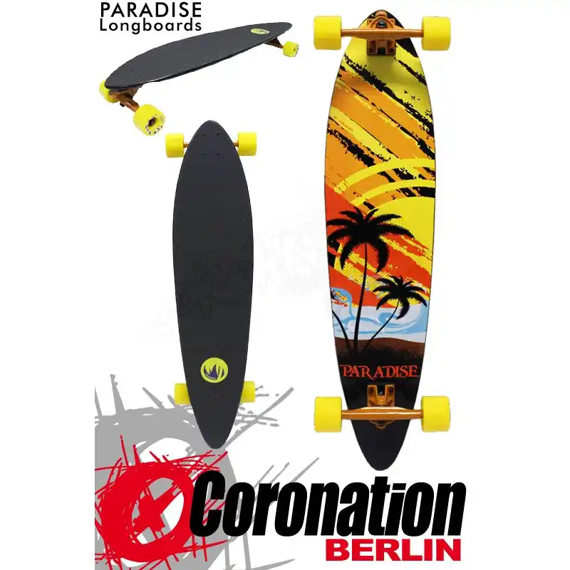 Paradise Longboard Sunset Sketch Pintail 95cm Cruiser Preisknaller
