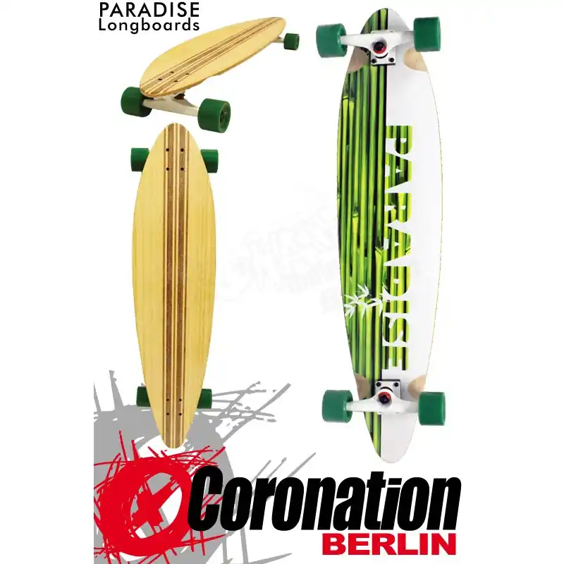 Bestpreis Paradise Longboard White Bamboo Pintail 104cm Cruiser