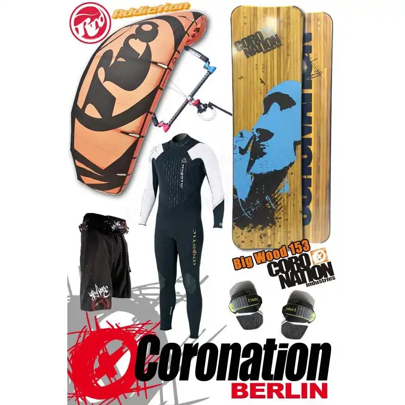 Kitesurf Set Leichtwind RRD Addiction 11qm + Coronation Big Wood Ausverkauf