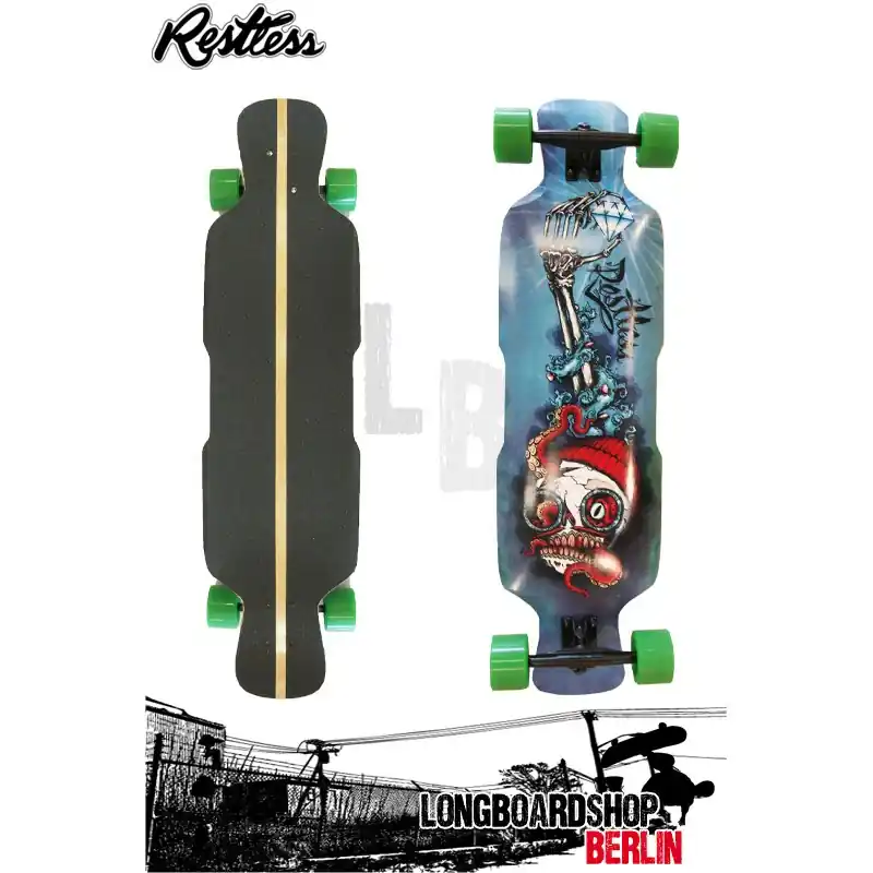 Neuheit Restless Deck Fishbowl 39" Downhill Freeride Longboard