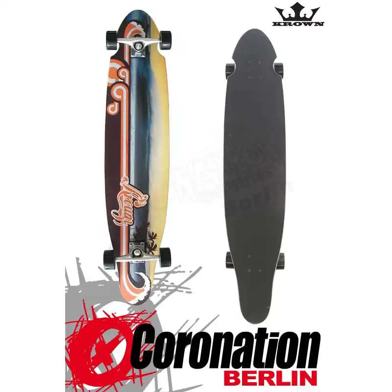 Kracherpreis Krown Longboard Komplett Wave Sunset Kicktail Cruiser 41,5"