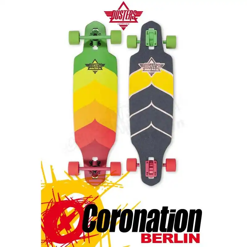 Heißes Angebot Dusters Longboard Wake Rasta komplett