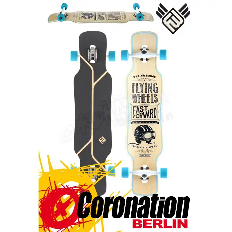 Flying Wheels Helmet 38.5 Aqua Longboard Komplett Garantierte Lieferung