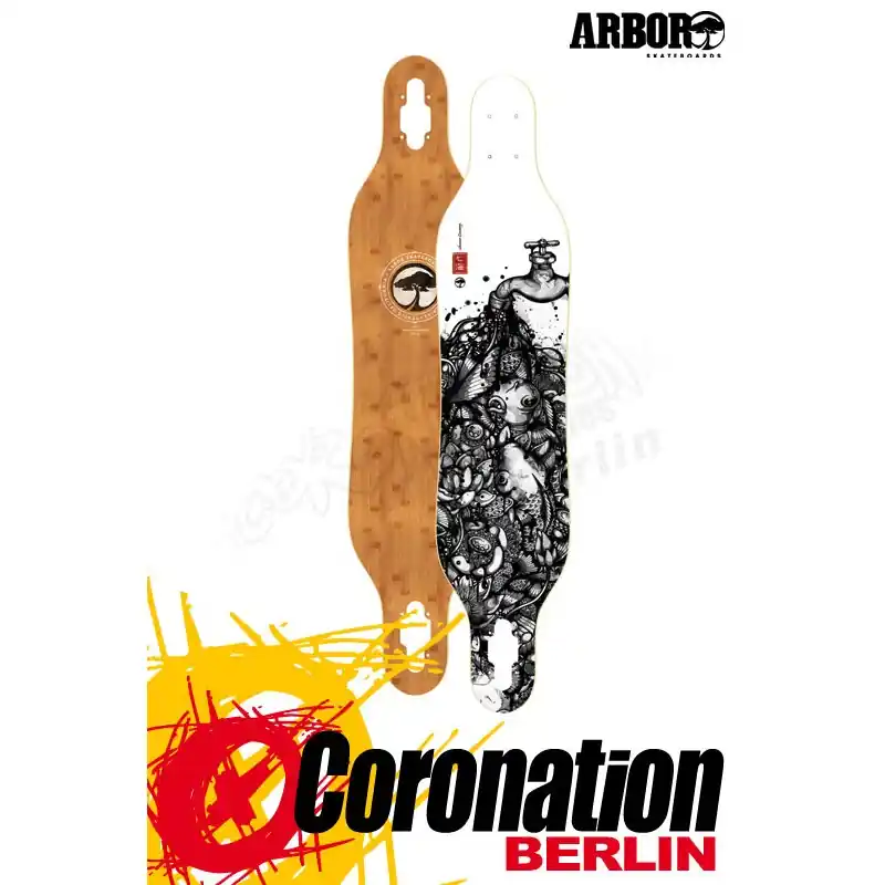 Geprüft Arbor Axis Bamboo Longboard Deck
