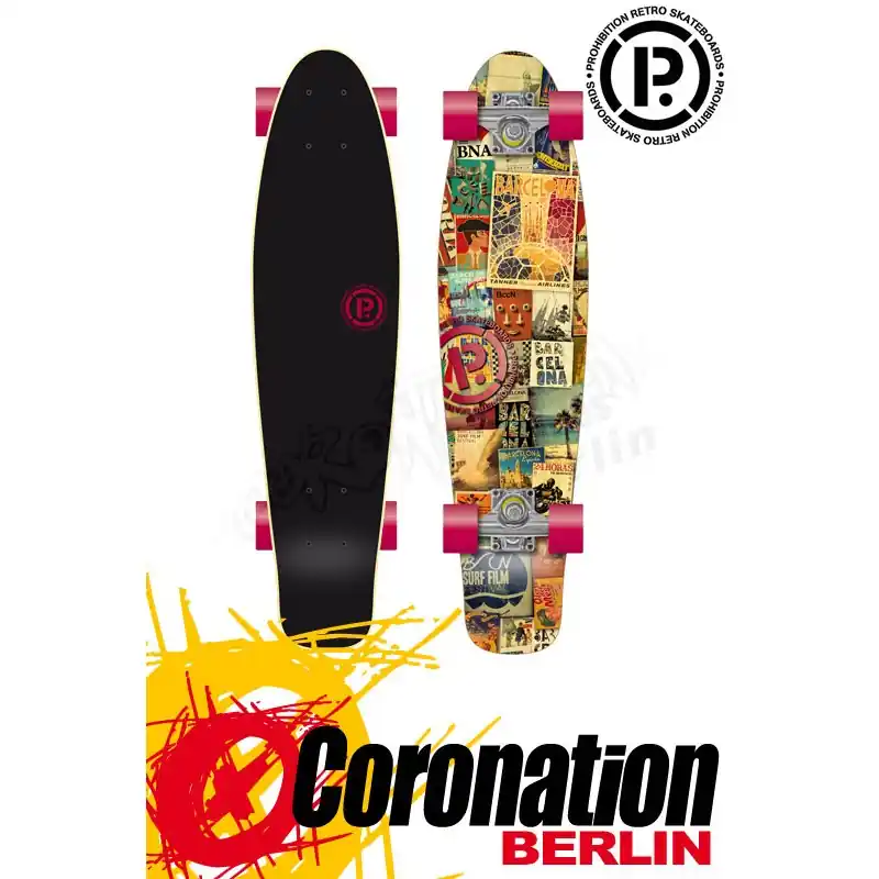 Prohibition Retro Wood mini Cruiser Barcelona Longboard Jetzt Bestellen