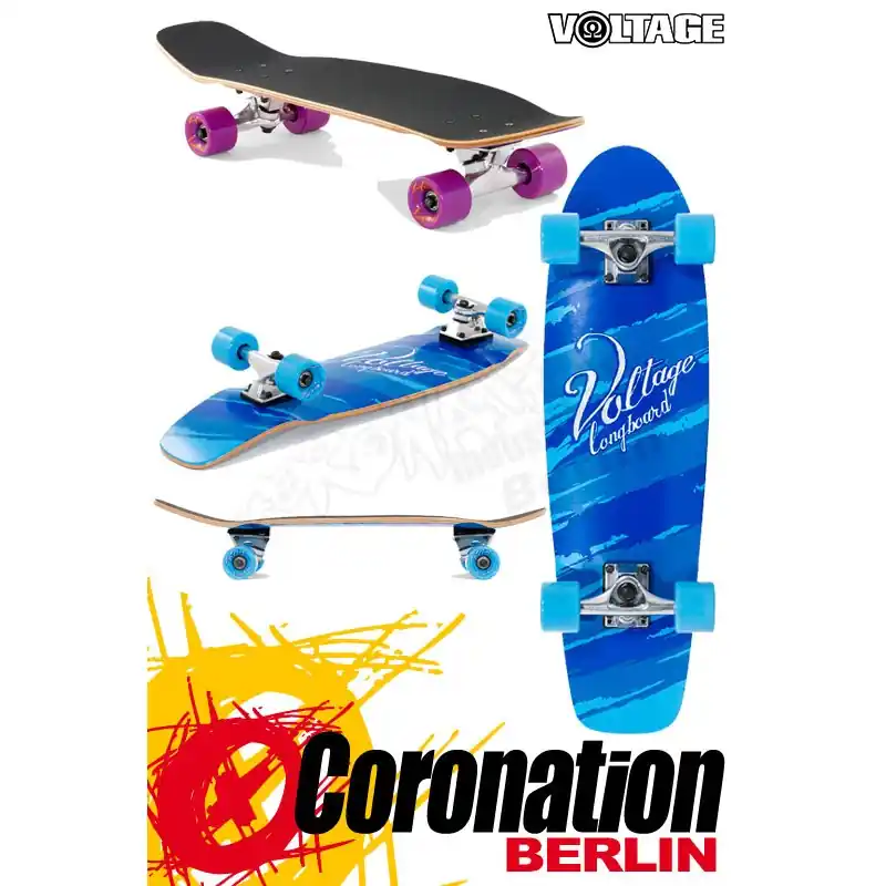 Ausverkauf Voltage Cruiser Blau Komplett Longboard
