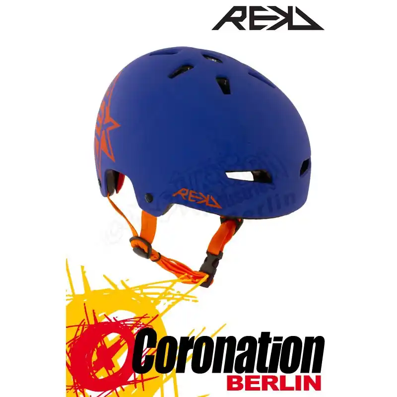 REKD Elite Icon Blue/Orange Helm Zertifiziert
