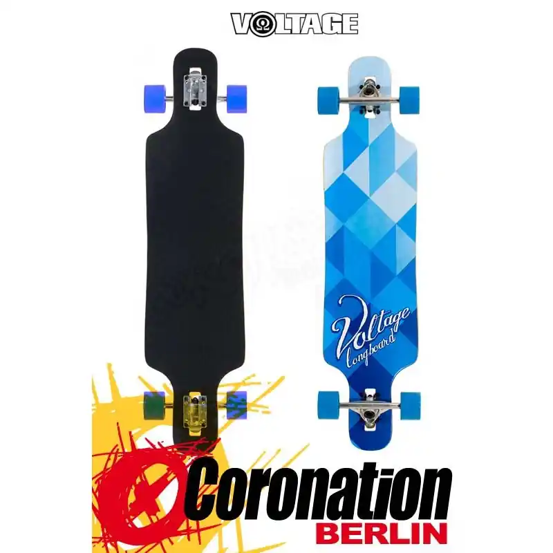 Voltage DT Blue/White Longboard Deck Echt