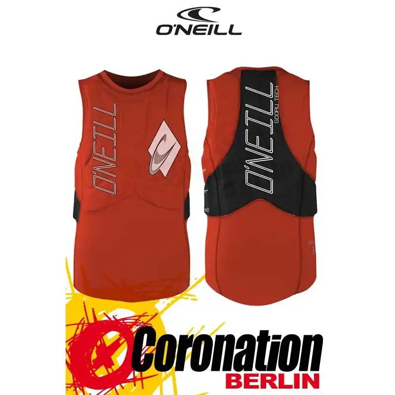 Ausverkauf O‘Neill Gooru Tech Wake/Kite Vest Prallschutzweste NEONRED/BLK