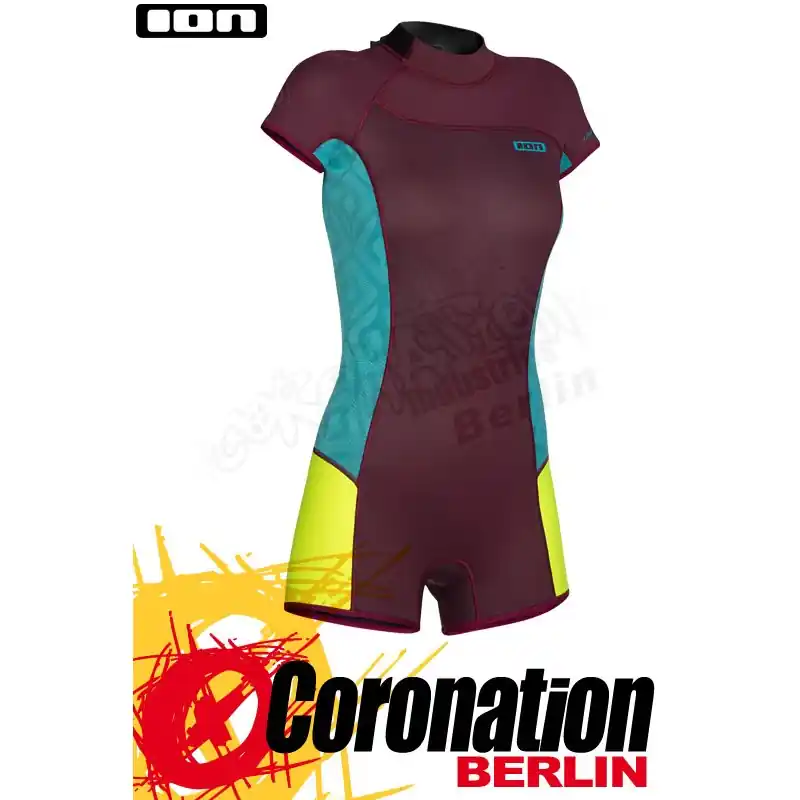 Markenprodukt ION Muse Shorty SS 2,5 DL 2016 Frauen Neoprenanzug Wine