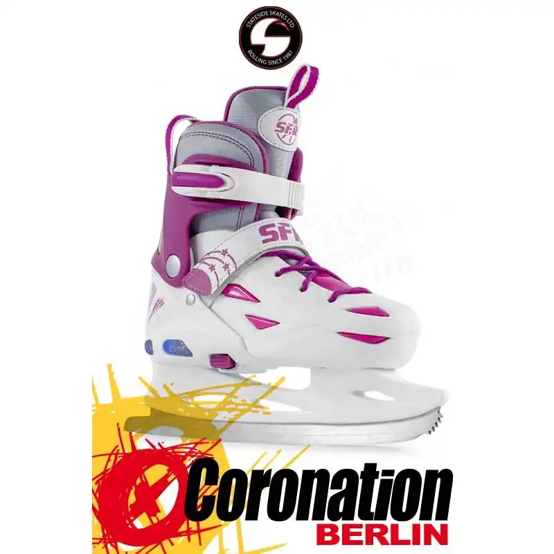 Mega-Angebot SFR ECLIPSE Schlittschuh Light Up adjustable ICE SKATES white