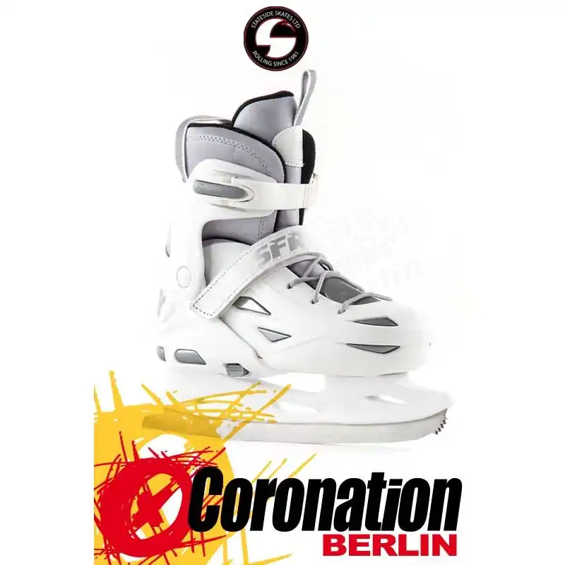 SFR ECLIPSE Schlittschuh adjustable ICE SKATES white/silver Ausverkauf