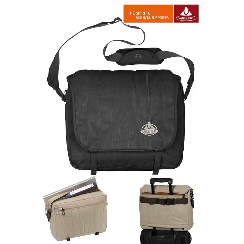 Neu Vaude TorPET Laptop Messenger Schultertasche Umhängetasche Black
