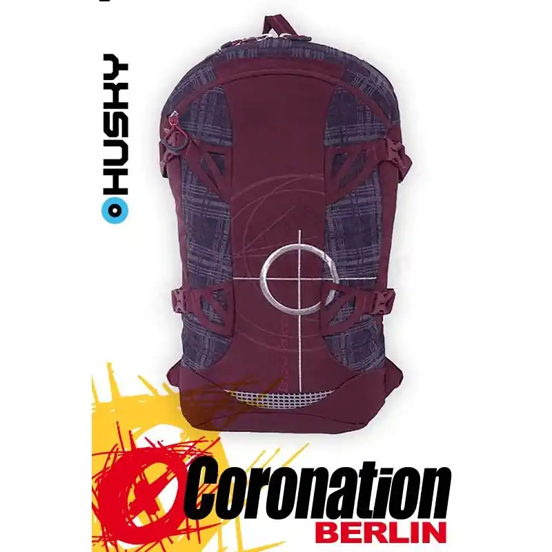 Husky Snow Patrol 30L Snowboard Skateboard Rucksack Dunkelrot-Blau Karo Wochenendangebot