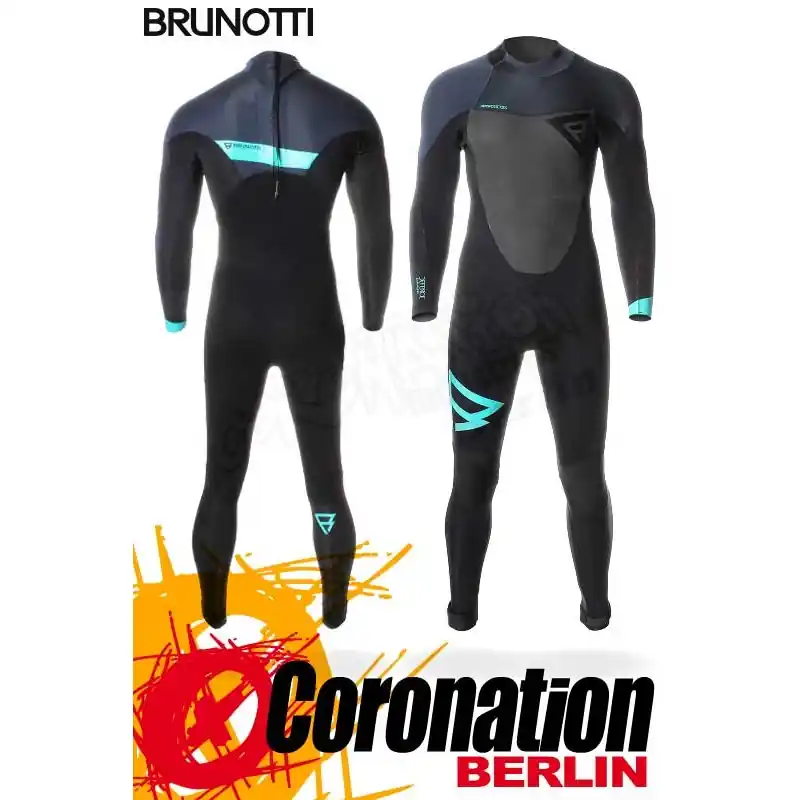 Markenprodukt Brunotti Defence 5/3 D/L Backzip Neoprenanzug Full Wetsuit Black-Mint