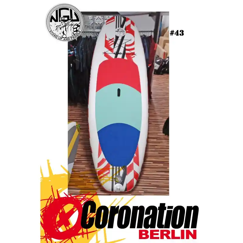 NGU Inflatable SUP Board 10‘8 Standup Paddle Board 43 (Weiß-Orange) Preisreduziert