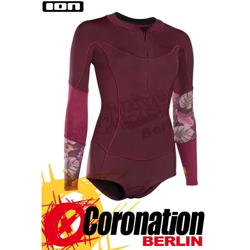 Wochenendangebot ION Muse Hot Shorty 1,5 LS FZ 2018 Frauen Neoprenanzug Berry