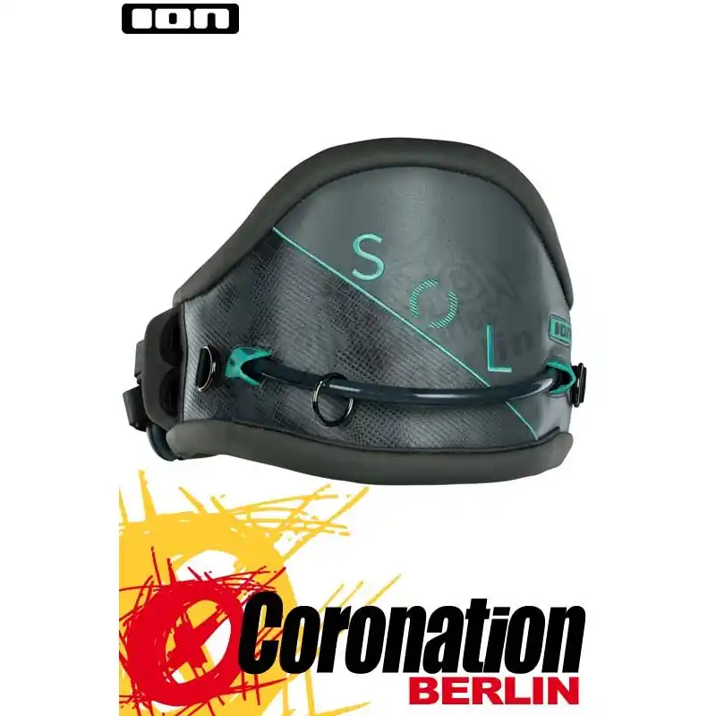 ION Sol 2018 Kite Waist Harness Woman Frauen Hüft Trapez Black Phantom/Pistachio Neu