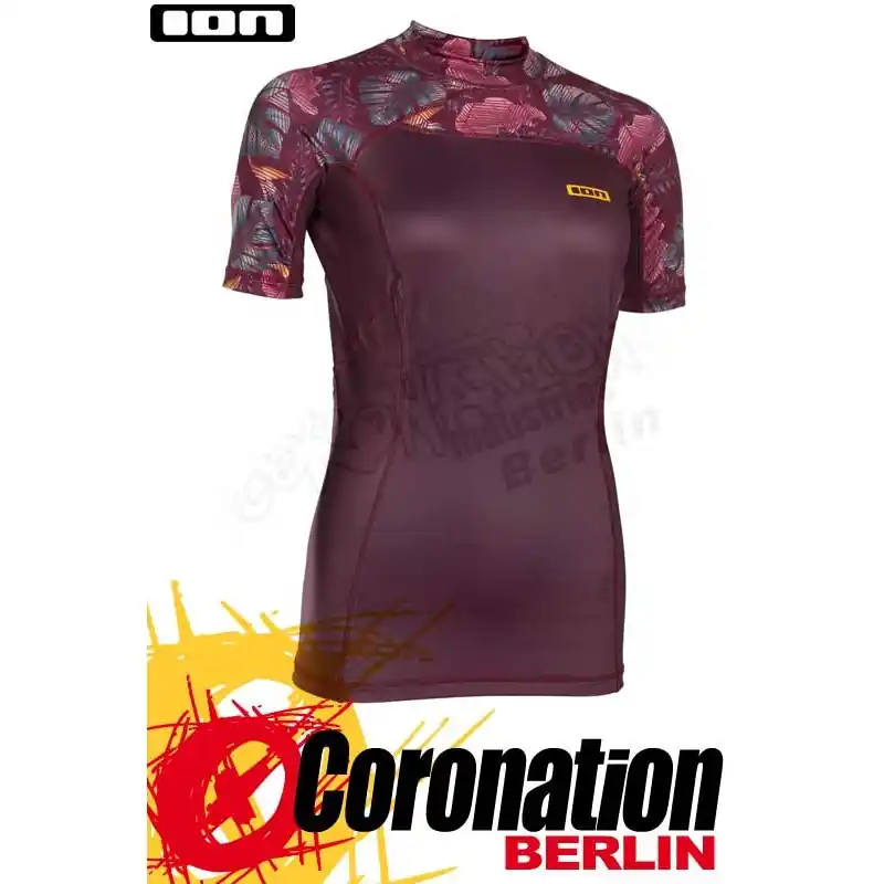 Expressversand ION Rashguard Women SS Lizz Frauen UV Shirt Dark Berry