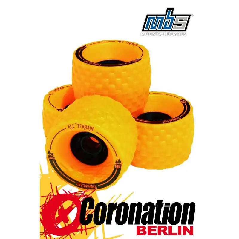 Highlight MBS All Terrain Longboard Wheels 4er Set Orange