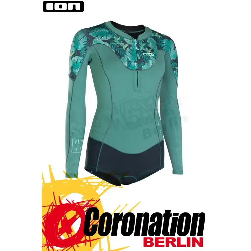 Knallerangebot ION MUSE HOT SHORTY LS 1,5 FZ DL 2019 Neoprenanzug meergrün