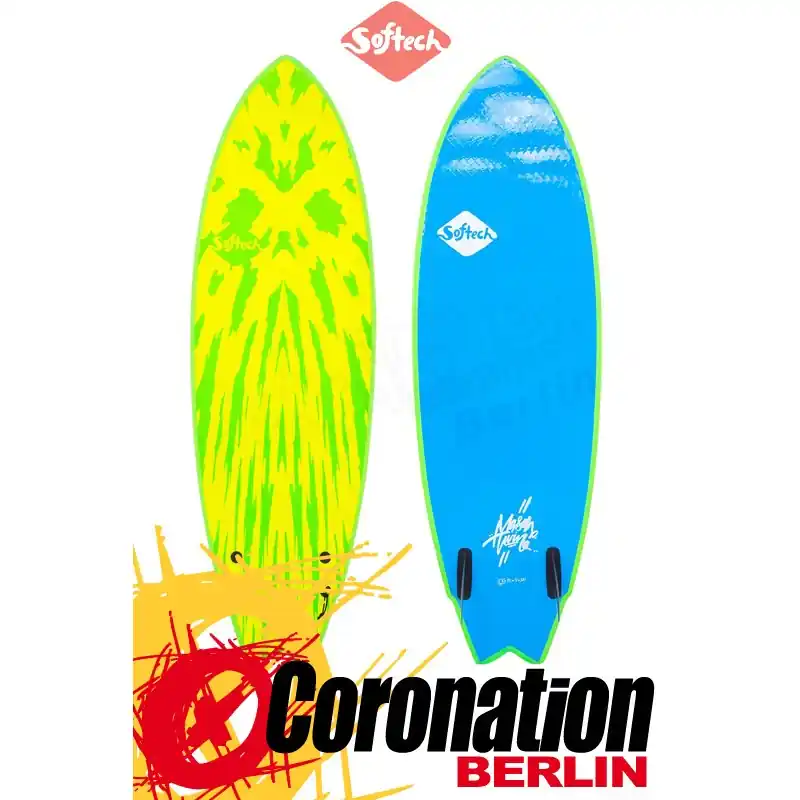 Softech MASON TWIN Surf Softboard lime/yellow Expressversand
