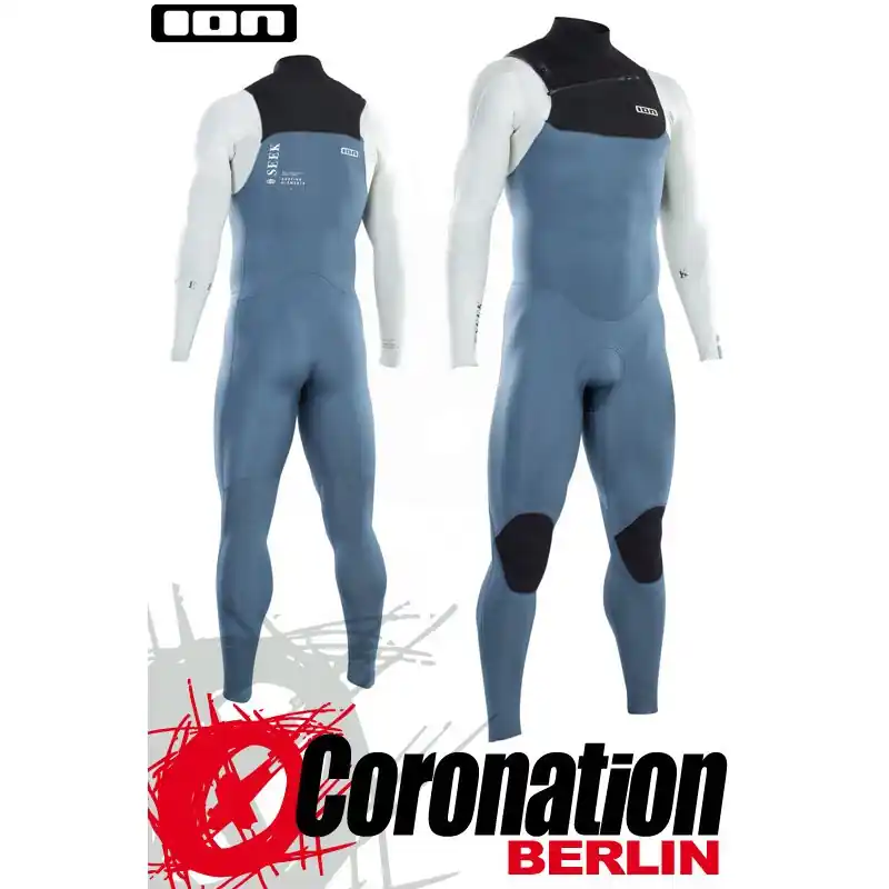 ION SEEK CORE SEMIDRY 5/4 FZ DL 2021 Neoprenanzug steel blue/white/black Markenprodukt