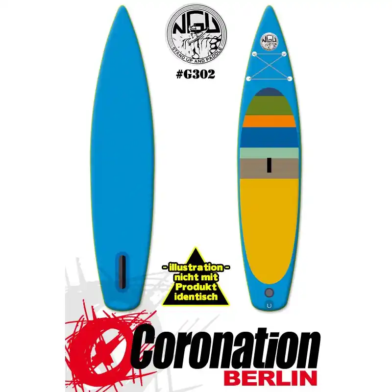 Garantierte Lieferung NGU Inflatable SUP Sport-Tourer LIGHT 11‘8x26‘‘x4,75‘‘ - Blau