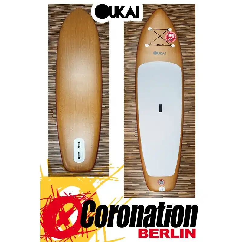 Mega-Angebot OUKAI inflatable SUP 10‘6 x 33" Touring Stand Up Paddle Board WOOD