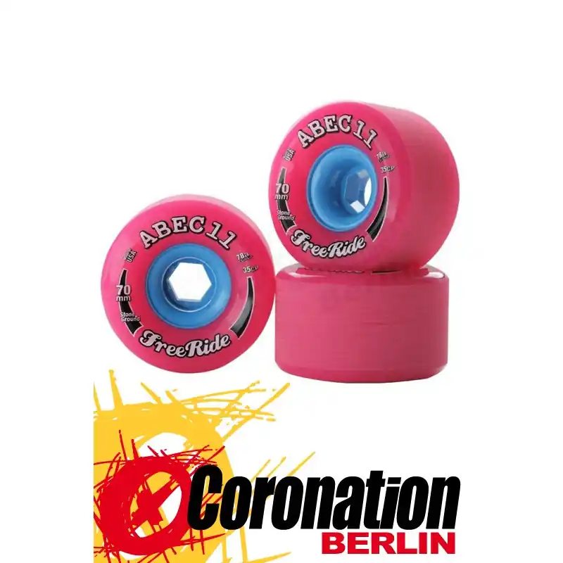ABEC11 FREERIDE Stone Ground Wheels 70mm 78a Pink Direkt Vom Hersteller