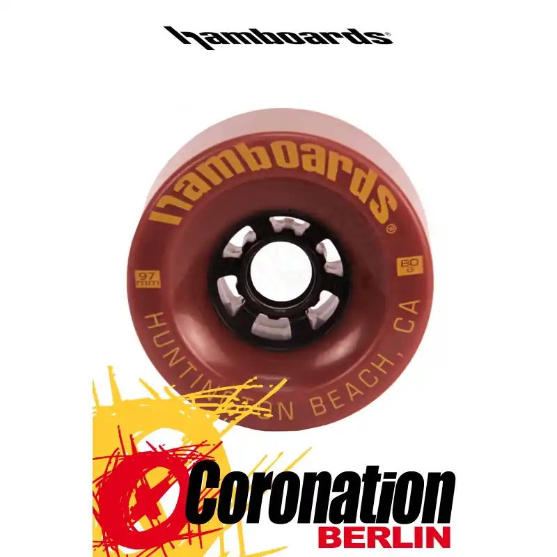 Hamboards PU 97mm 80A Longboard Rollen Neuheit