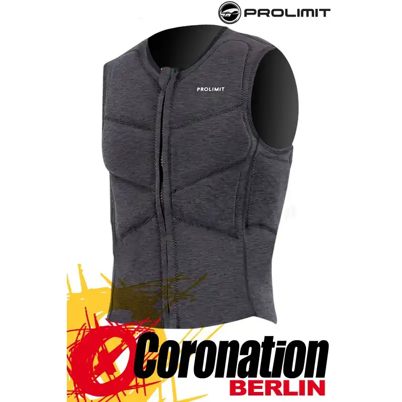 Abverkauf Prolimit MERCURY STRETCH VEST HALF PADDED FRONTZIP black