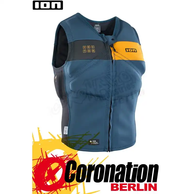 ION VECTOR VEST AMP FRONT ZIP petrol Markenware