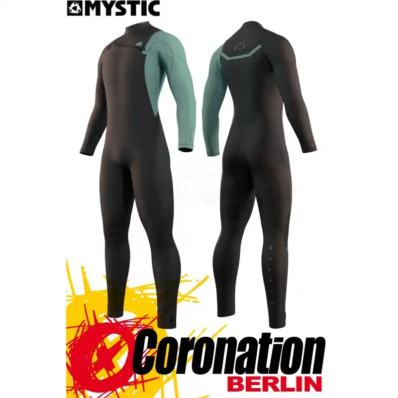 Mystic MARSHALL FULLSUIT 5/3MM FZIP Neoprenanzug black/green Direktkauf