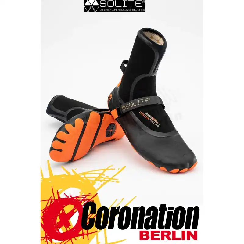 Solite 5MM CUSTOM PRO 2.0 WATERSPORT BOOTS orange/black Echt