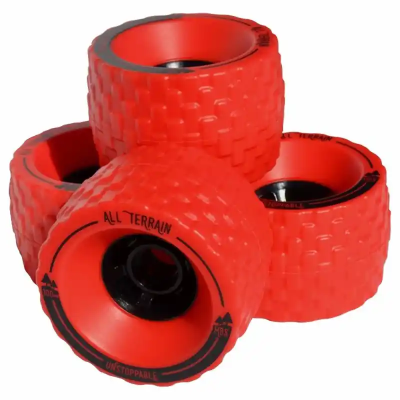 Mega-Angebot MBS All Terrain Longboard Wheels Set Red