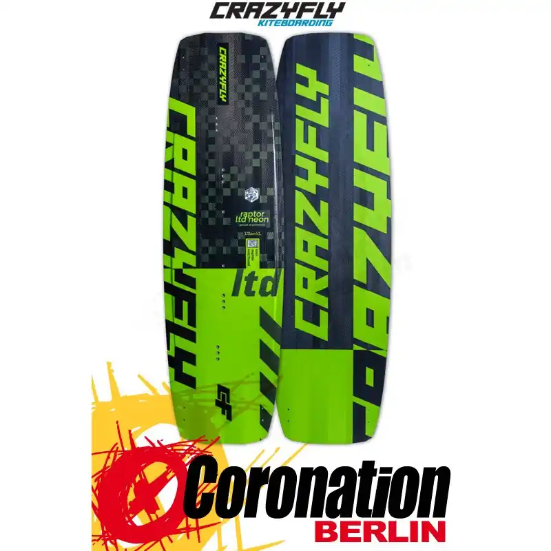 Saisonangebot CrazyFly RAPTOR LTD NEON 2024 Kiteboard